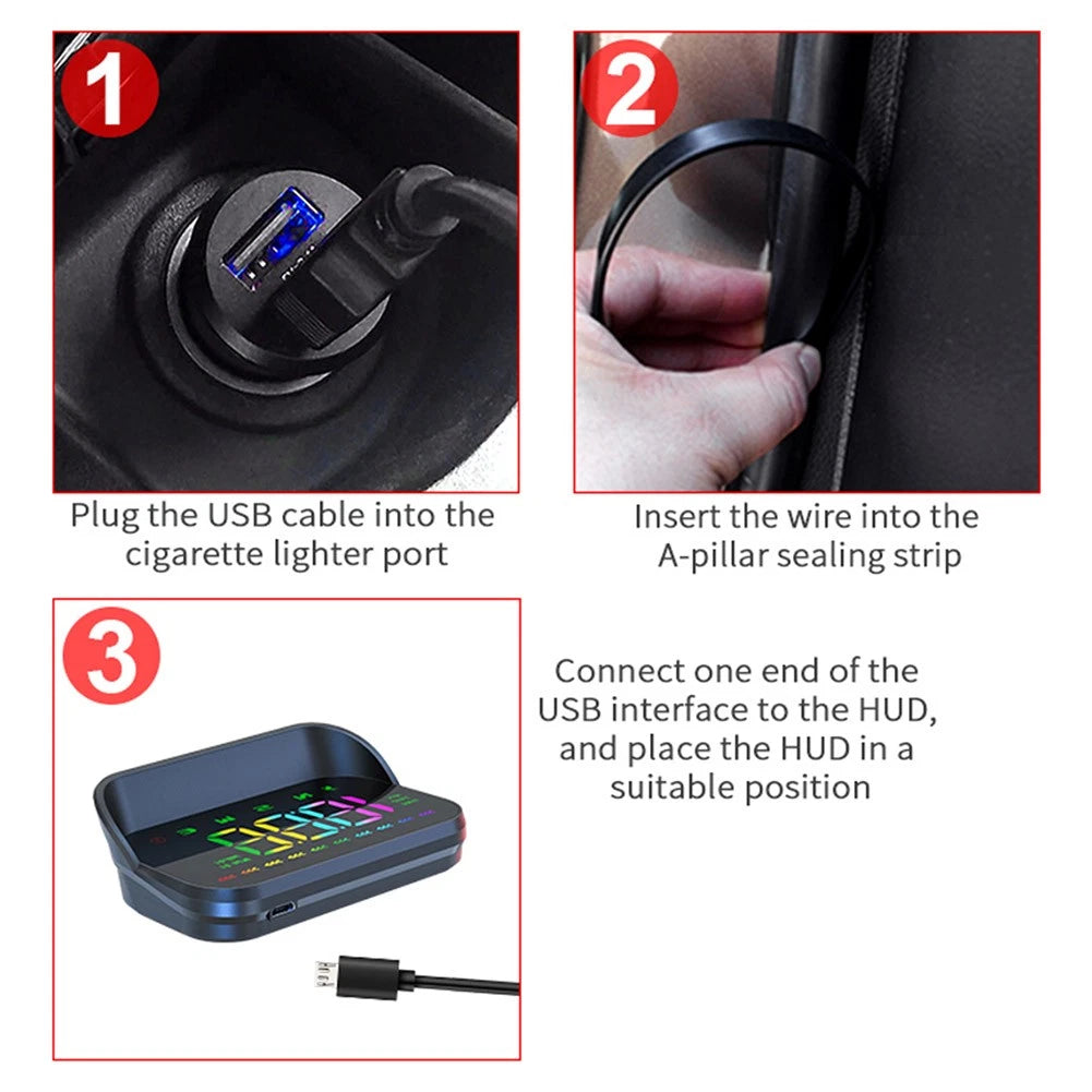 M23 Color Head-Up Display GPS Speedometer for Make & Model