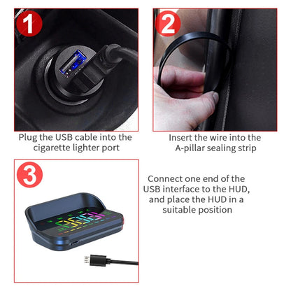 M23 Color Head-Up Display GPS Speedometer for Make & Model
