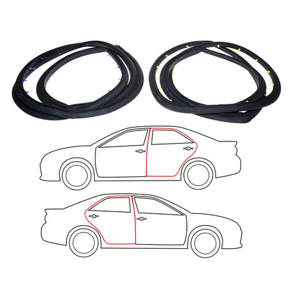 Rear Door Weatherstrip Set for Toyota Corona 5-Door T130 XT130 1978-1983