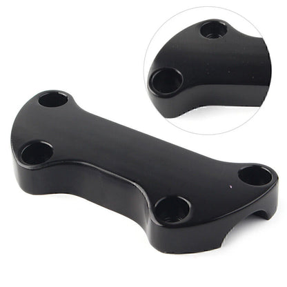 Black Smooth Handlebar Riser Top Clamp for Harley Dyna Softail Sportster
