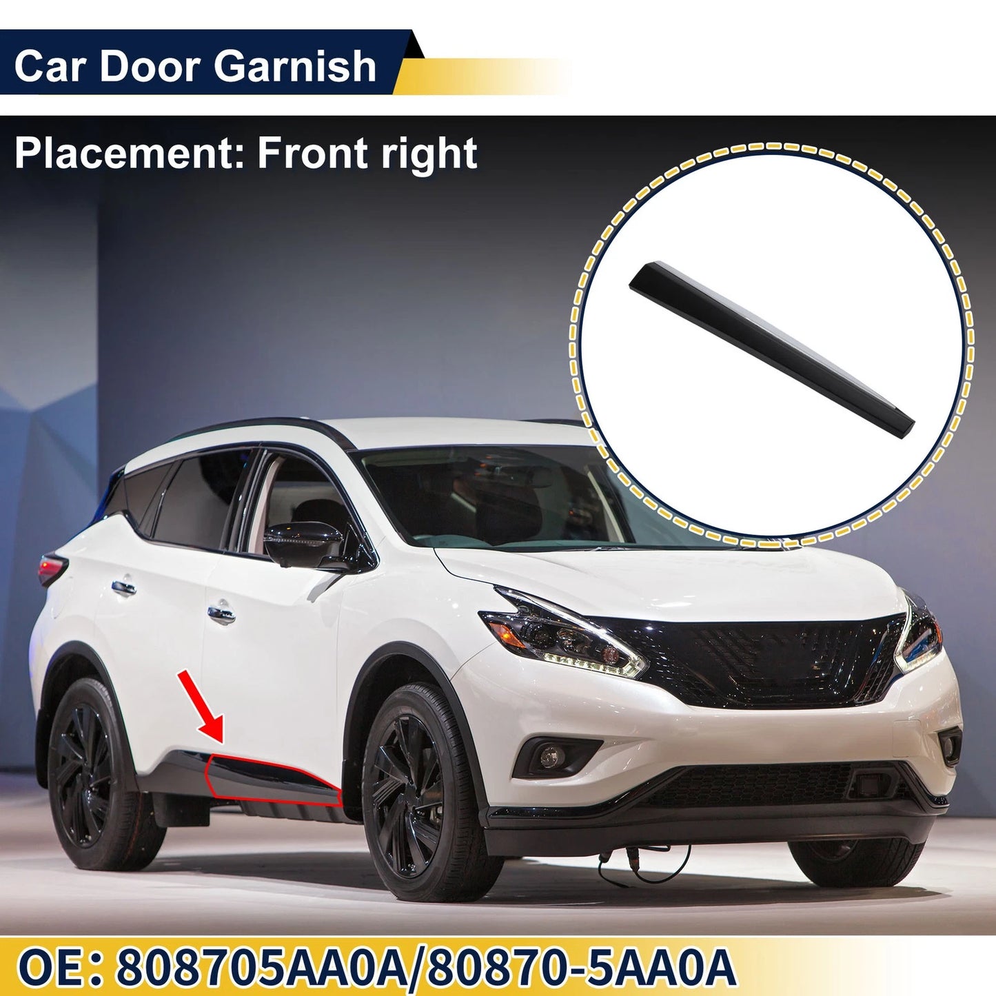 Lower Trim Door Side Front Right for Nissan Murano Platinum SL (2003-2022)