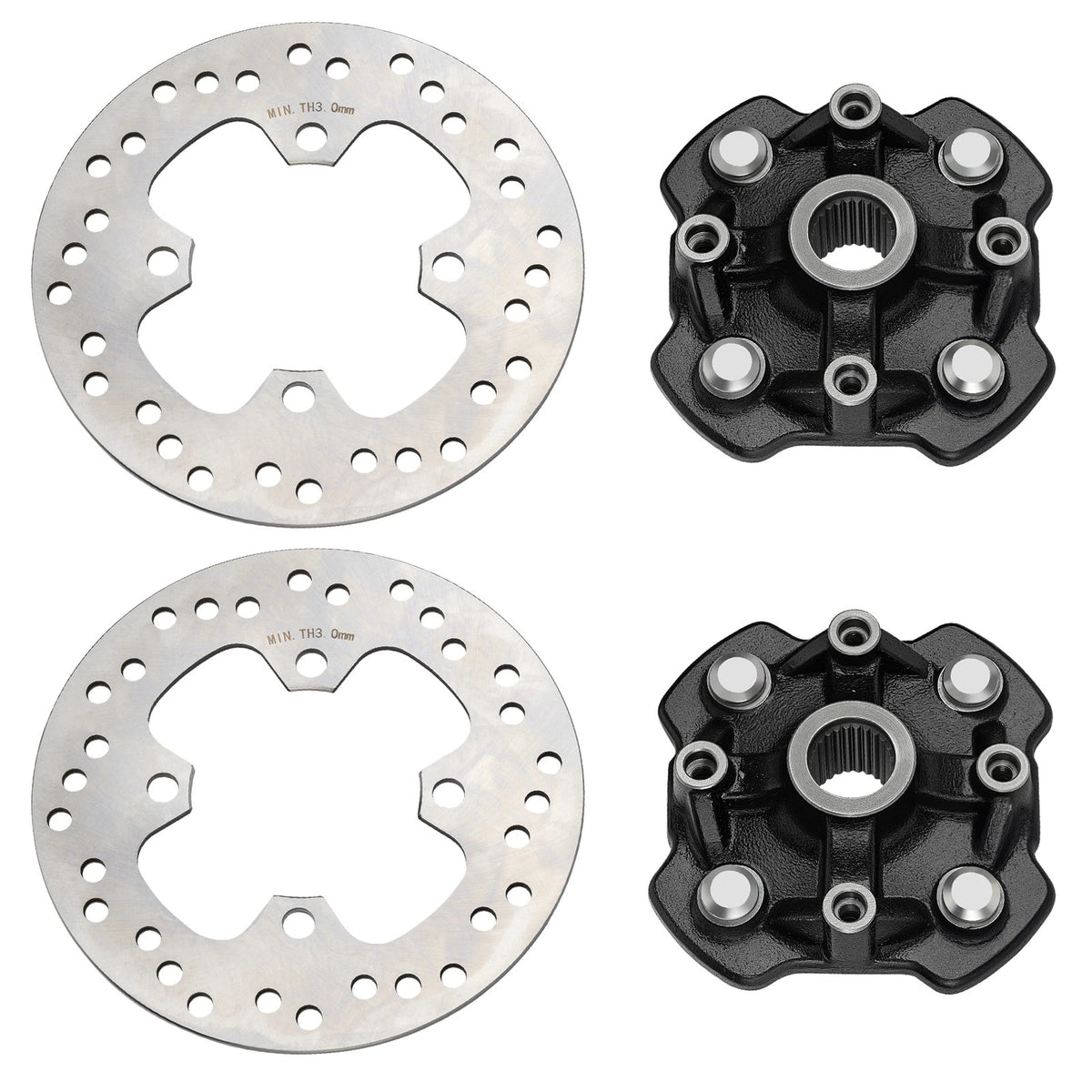 Front Wheel Hub & Brake Disc for Honda Foreman Rubicon 500 TRX500FA/FM 15-19