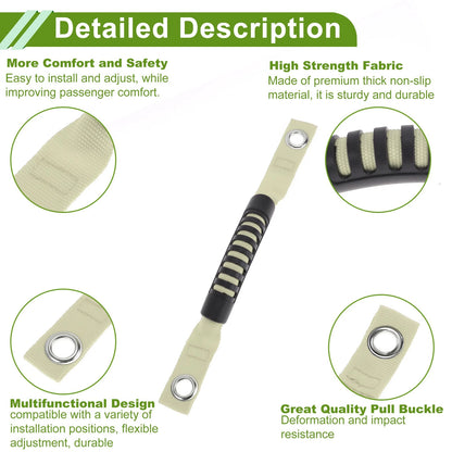 Roll Bar Grab Handles for Jeep Wrangler (2018-2030) Black Beige