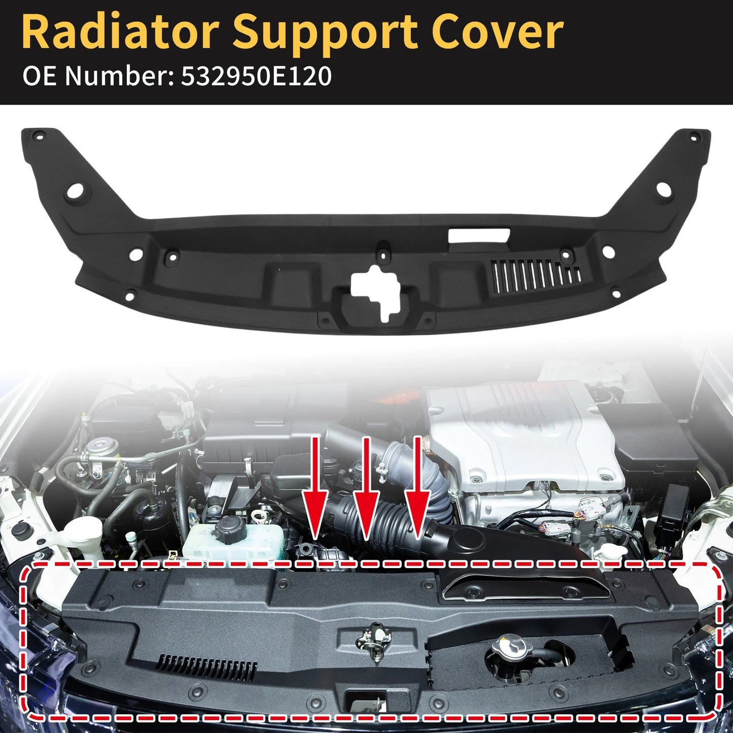 Radiator Support Cover for Toyota Highlander (2020–2023)