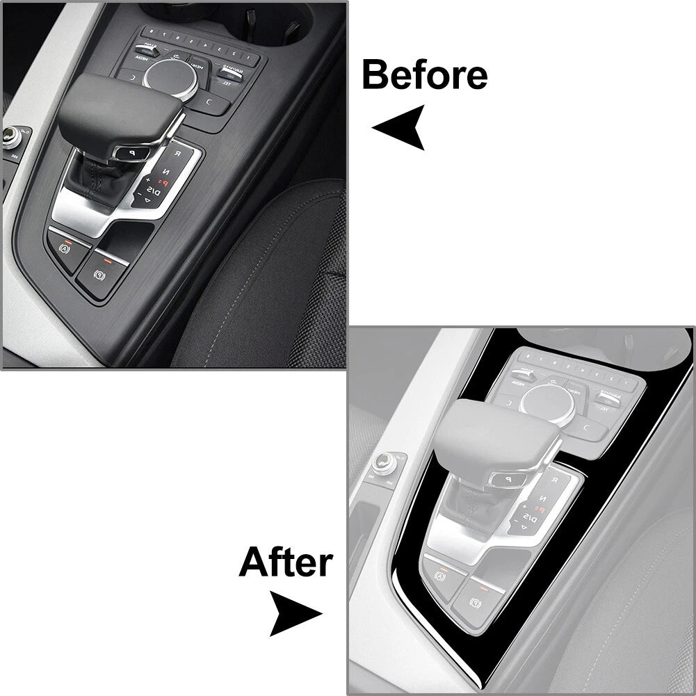 RHD Center Console Gear Shift Box Frame Cover Trim for Audi A4 A5 (2016-2023)