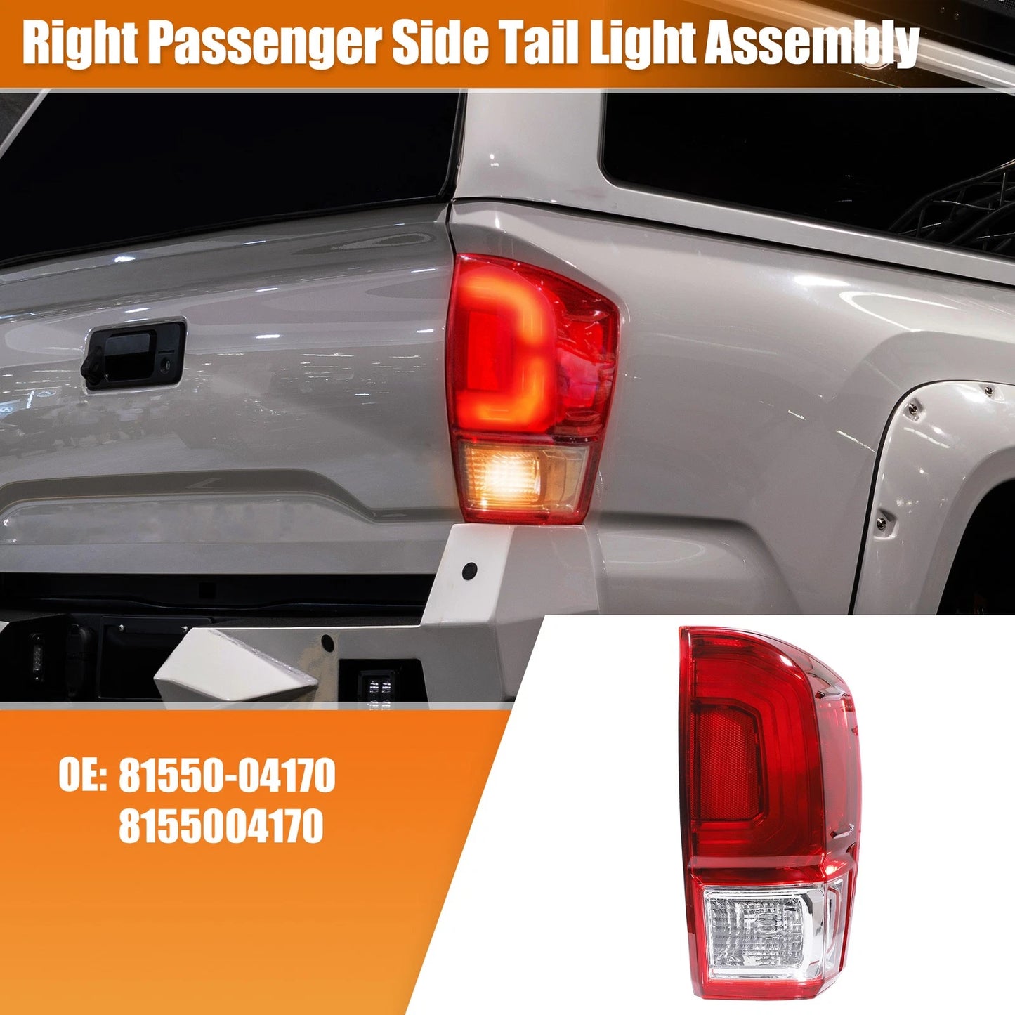 Right Side LED Tail Light Assembly for Toyota Tacoma (2016-2019)