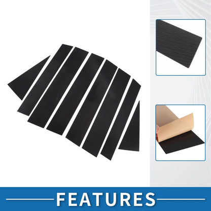 8 Pcs Black Carbon Fiber Window Trim Covers for Honda CRV (2023)