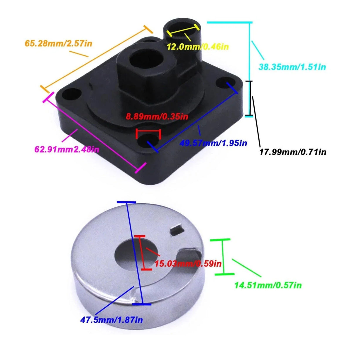 Boat Motor Housing Water Pump Insert for Yamaha Outboard 9.9-15HP 2/4T