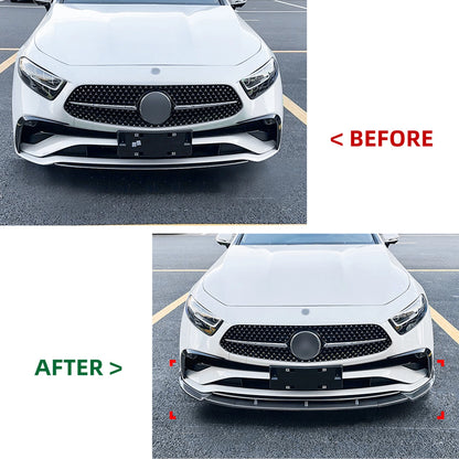 Front Bumper Spoiler Lip Kit for Benz CLS C257 AMG (2022-2024)