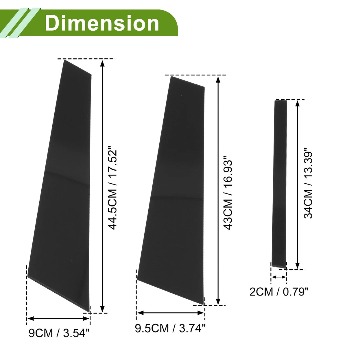 6 Pcs Black Door Pillar Window Trim for BMW 5-Series (2018-2023)