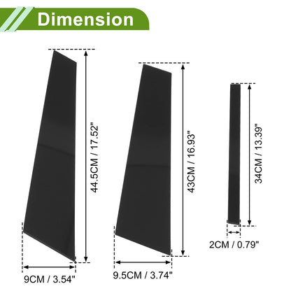 6 Pcs Black Door Pillar Window Trim for BMW 5-Series (2018-2023)