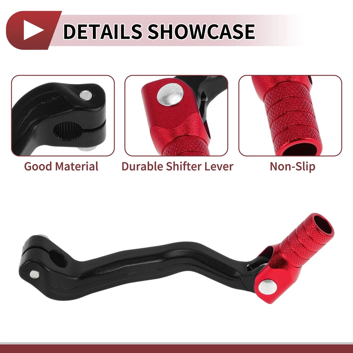 Folding Gear Shifter Lever Black Red for Bosuer M4