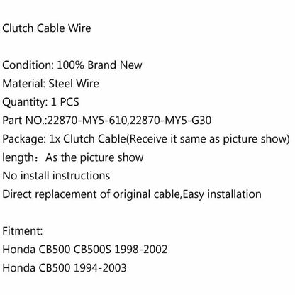 Clutch Cable for Honda CB500, CB500S (1994-2002)