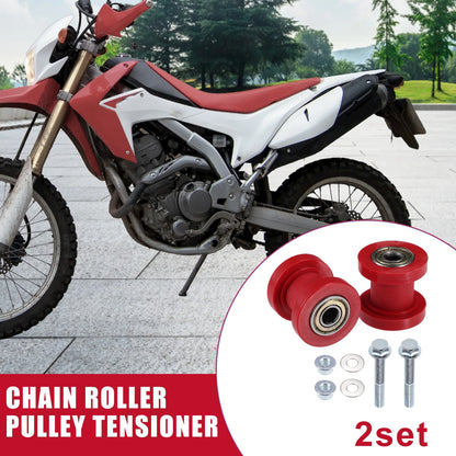 2x 8mm Chain Roller Pulley Tensioner for Motorcycle Mini Bike ATV