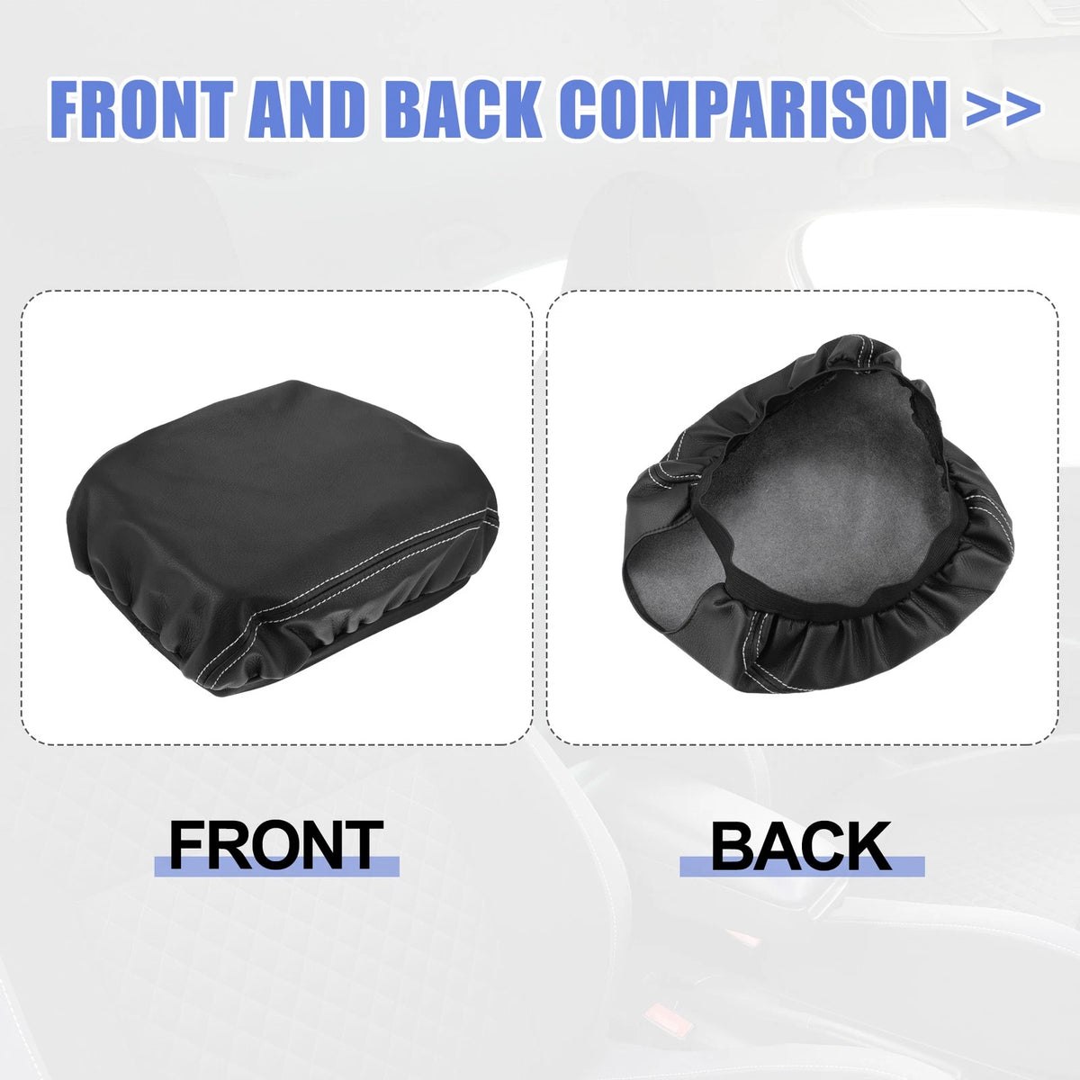 Center Console Cover Pad for Toyota Prado (2010-2019) Gray Stitches