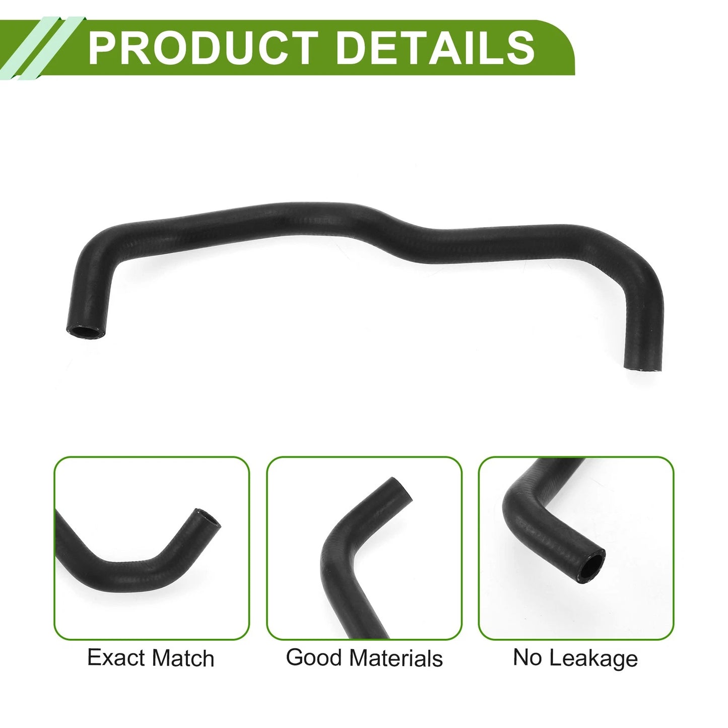 Heater Hose for Toyota Camry 3.0L (1992-1993) Rubber Black 1 Pc