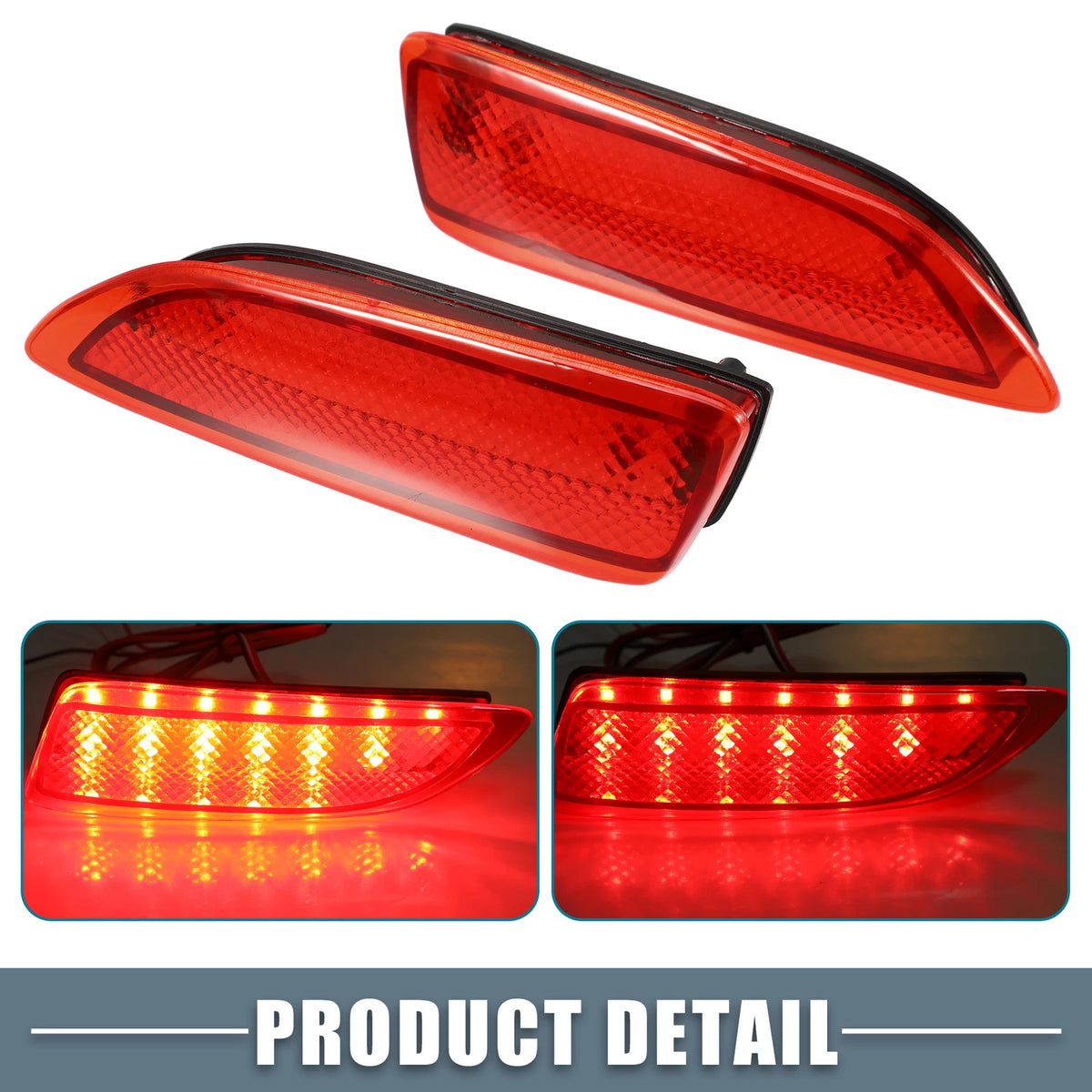 Rear Bumper Reflector LED Brake Tail Lights for Toyota Corolla (2014-2019)
