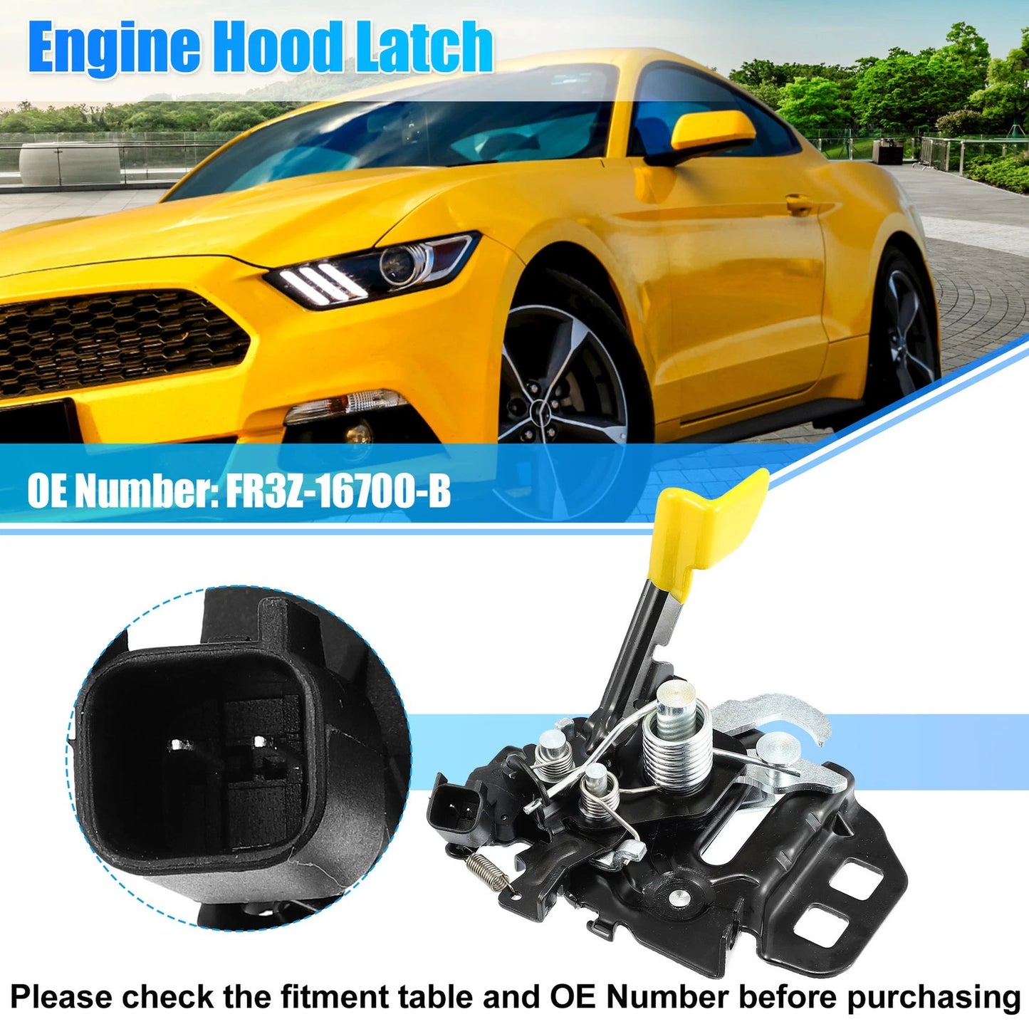 Hood Latch Lock for Ford Mustang (2015-2019)