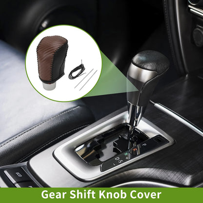 Car Gear Shift Knob Cover for Honda Civic (2016-2021) Brown Carbon Fiber