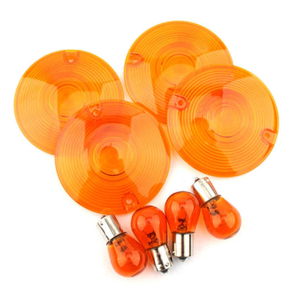 Yellow Turn Signal Light Cover Lens for Harley Electra Glide