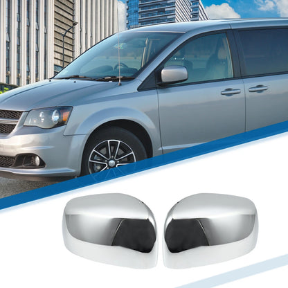 Pair Left Right Mirror Covers for Dodge Grand Caravan (2008-2018)