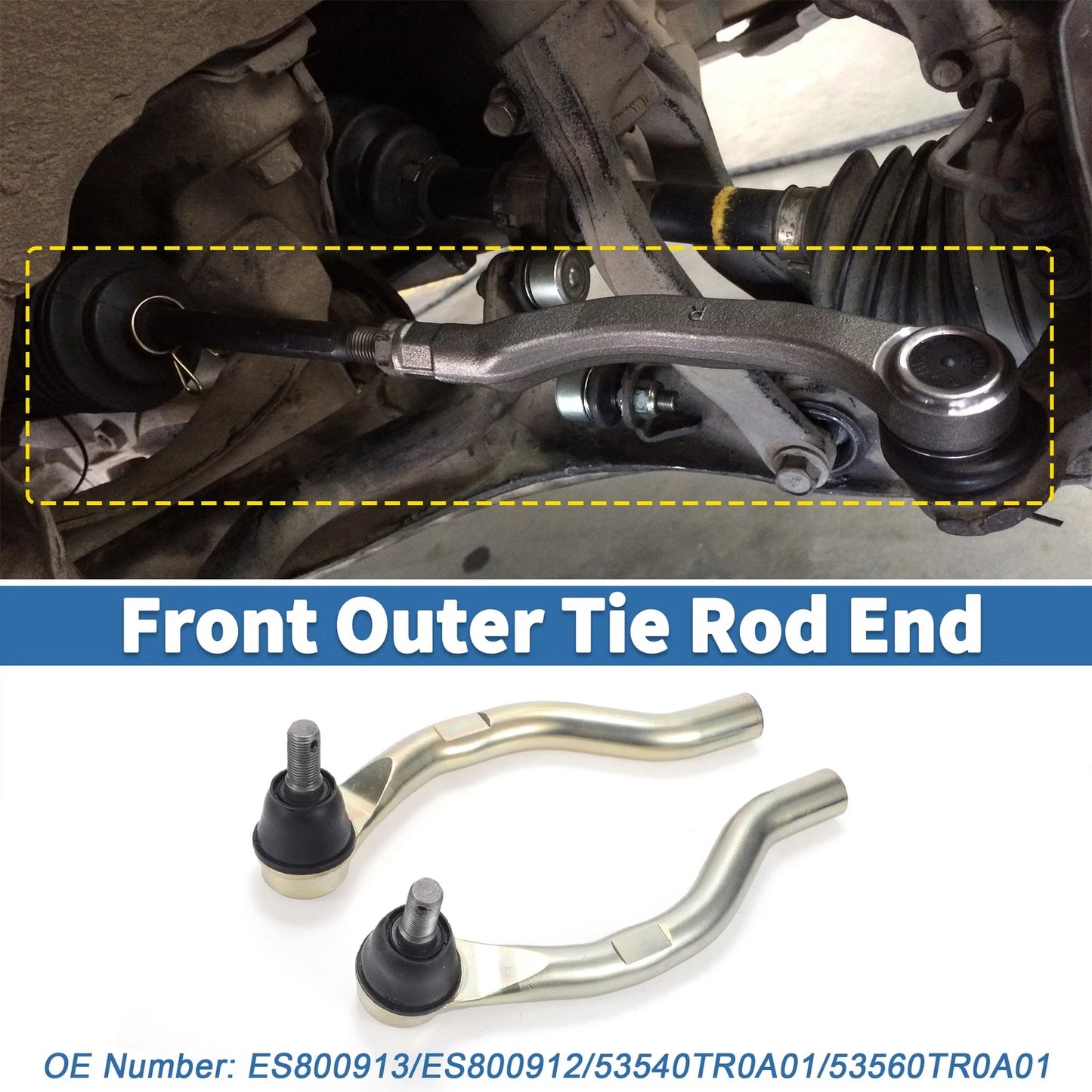 Front Outer Tie Rod Ends for Acura ILX (2013 - 2017)