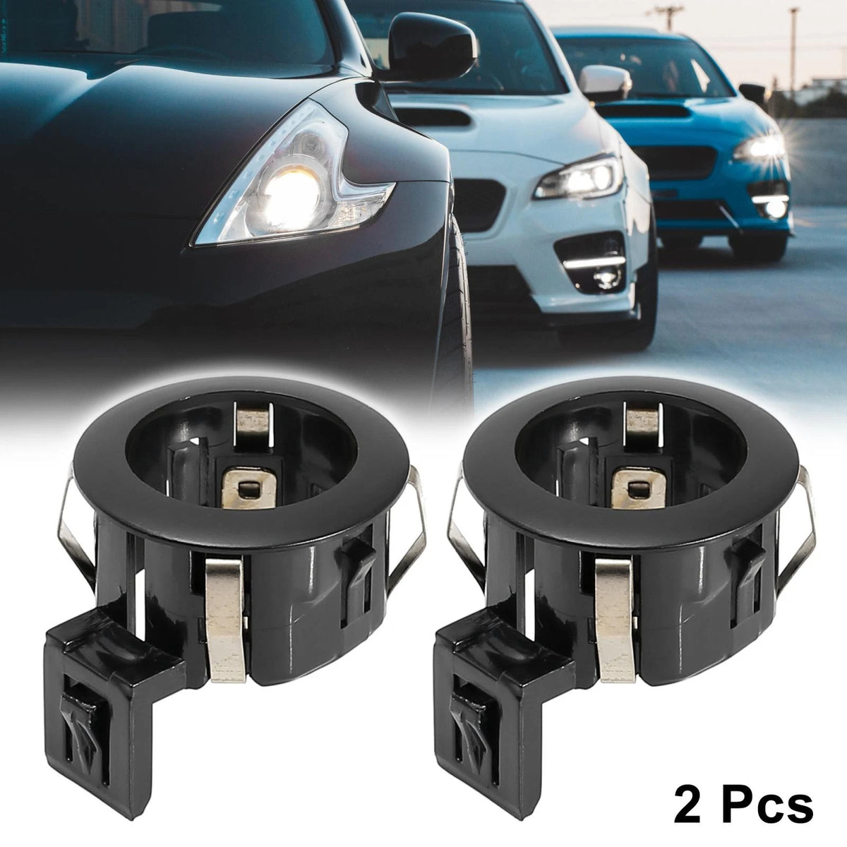 Black Bumper Parking Sensor Retainers 2 x for Toyota Tundra (2007–2013)