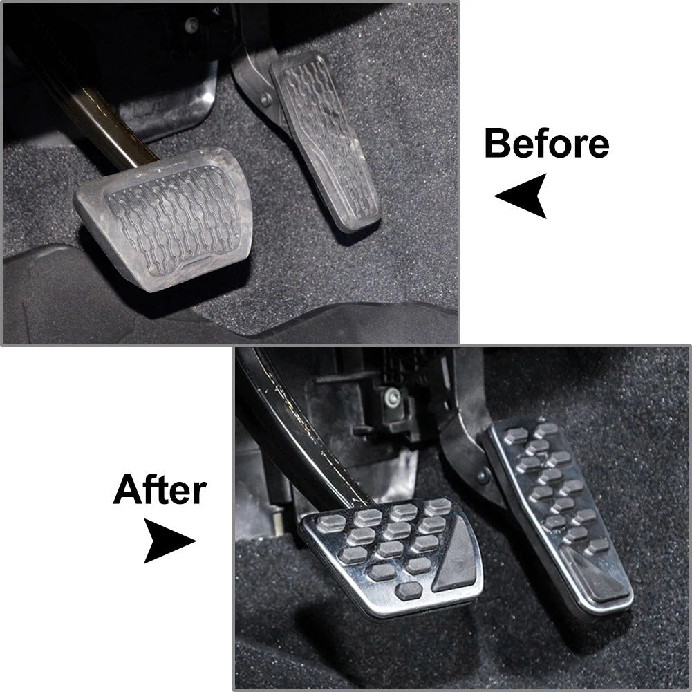 Stainless Steel Gas Brake Pedals Cover for Jeep Wrangler JL (2018-2022)