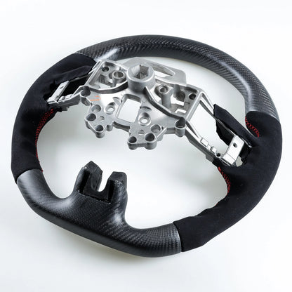 Steering Wheel Suede Matte Black Carbon Fiber for Ford Mustang (2019-2022)