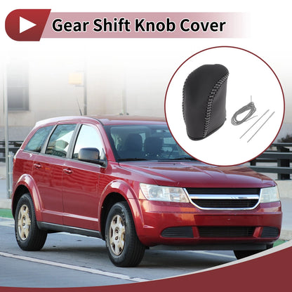 Gear Shift Knob Cover 1 Pc for Dodge Journey Black Gray (2011 - 2020)