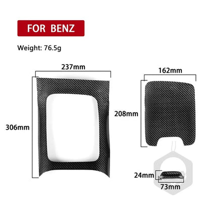 Carbon Fiber Console Armrest Box Panel Cover Trim for Benz C-Class W206 2022+