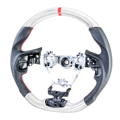 Silver Carbon Steering Wheel for Subaru Impreza Forester Ascent Legacy (2017-2023)