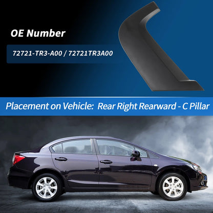 Rear Right C Pillar Window Cover Trim for Honda Civic (2012-2015)