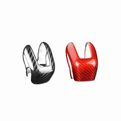 Red Carbon Fiber Gear Shift Knob Cover for Volvo S60 S90 XC60 (2018-2020)
