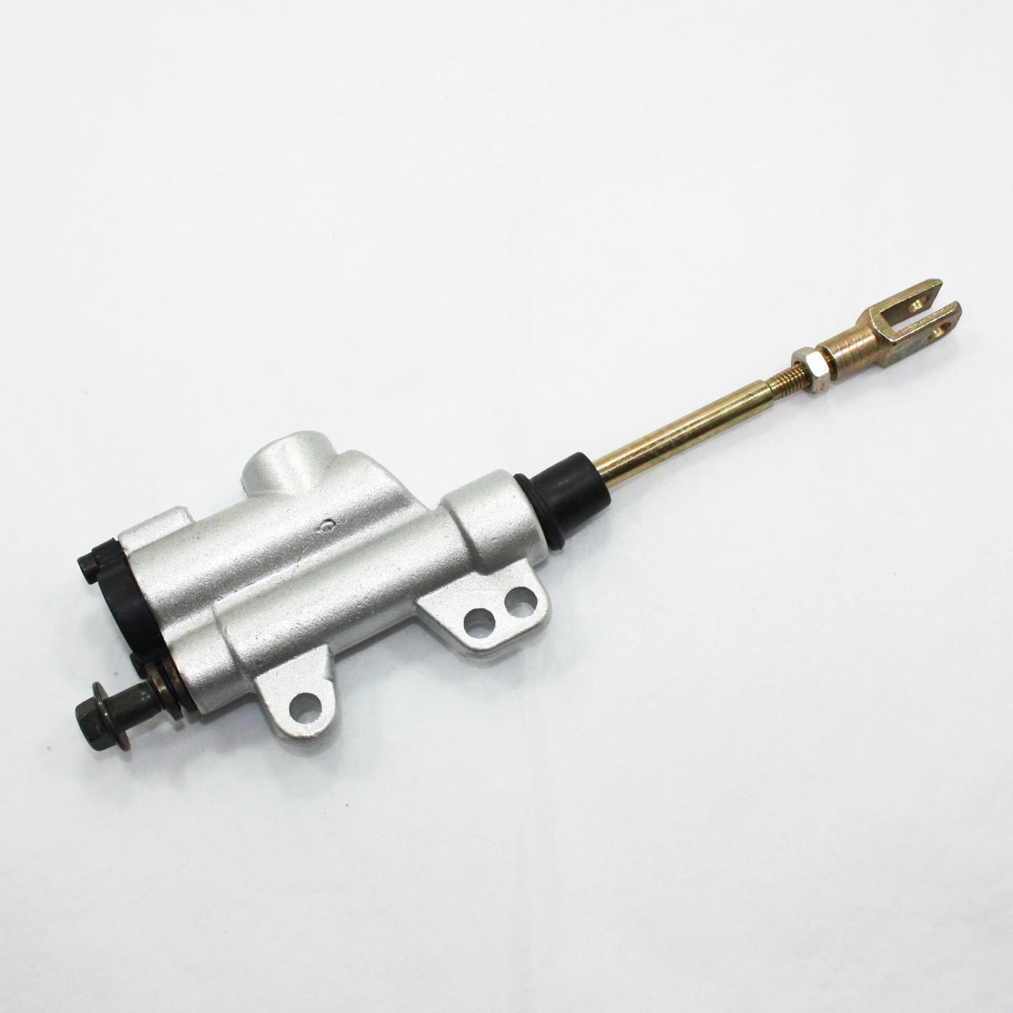 8mm Banjo Back Rear Hydraulic Brake Master Cylinder for Dirt Bike ATV SILVER