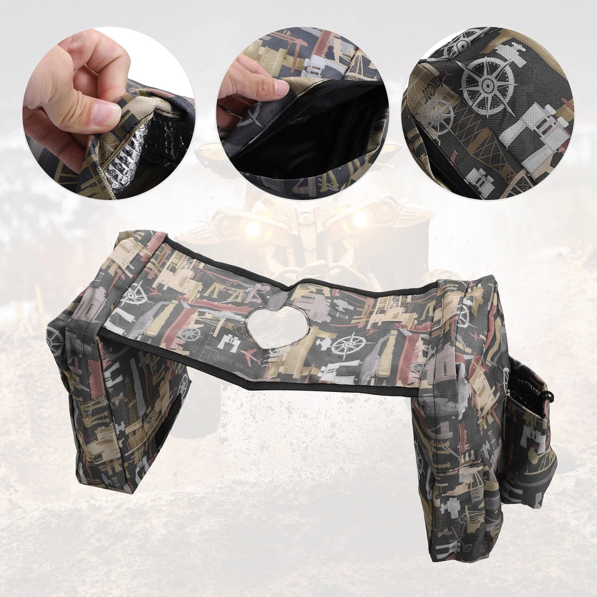 Saddlebags Cargo Pouch Storage Bags for ATV UTV Motorcycle Fuel Tank