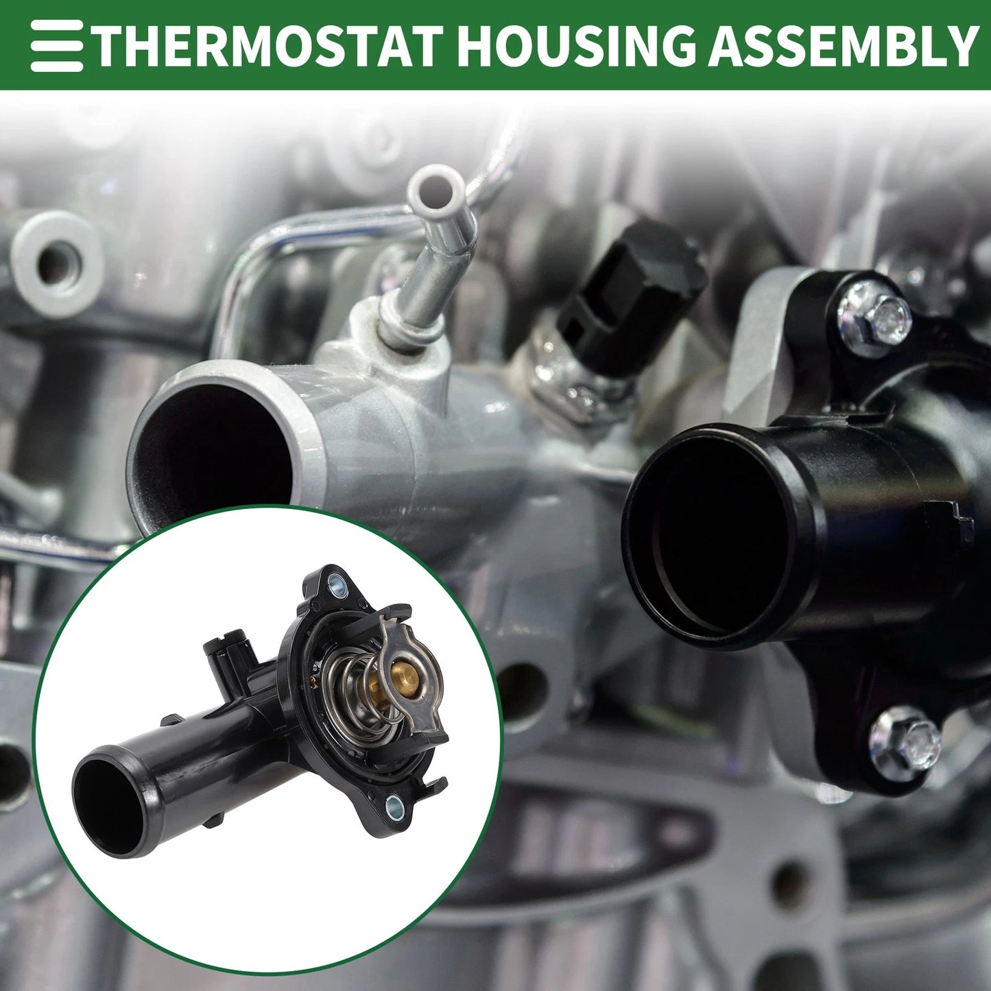 Engine Coolant Thermostat Housing Assembly for Dodge Durango (2011 - 2015)