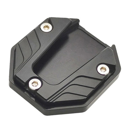 Kickstand Extender Foot Stand Pad for Motorcycle Bikes - Black