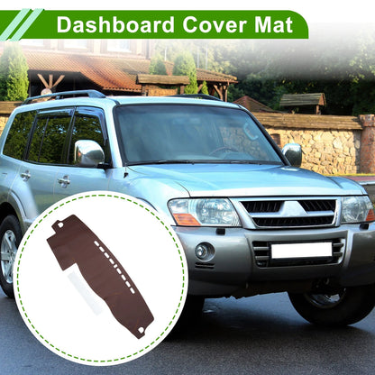 Dashboard Cover Mat for Mitsubishi Pajero (2008-2016) - Brown