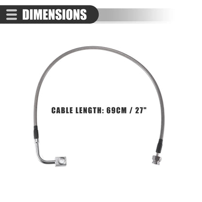 Set of Brake Lines for Jeep Wrangler JK 2007-2018 Stainless Steel Silver Tone