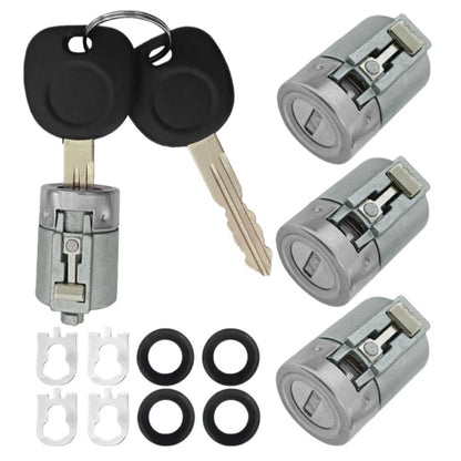 4 Pcs Door Lock Cylinder & 2 Keys for Chevrolet Express Savana 1500 2500 3500 (2003-2023)