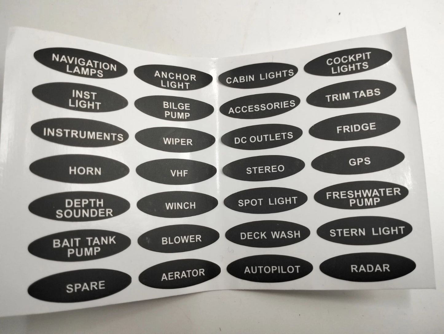Boat Switch Gray Panel 3 Switch USB 12V with 28 Labels