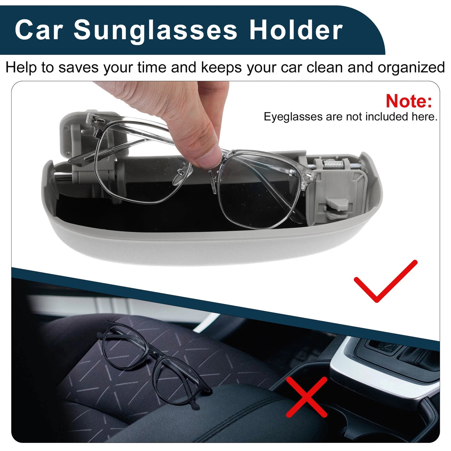 Sunglasses Case for Honda Civic Eyeglasses Holder Storage Box (2016-2021)