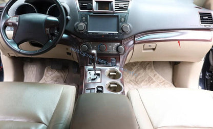 Peach Wood Grain Dash Gear Shift Side Cover for Toyota Highlander (2008–2013)