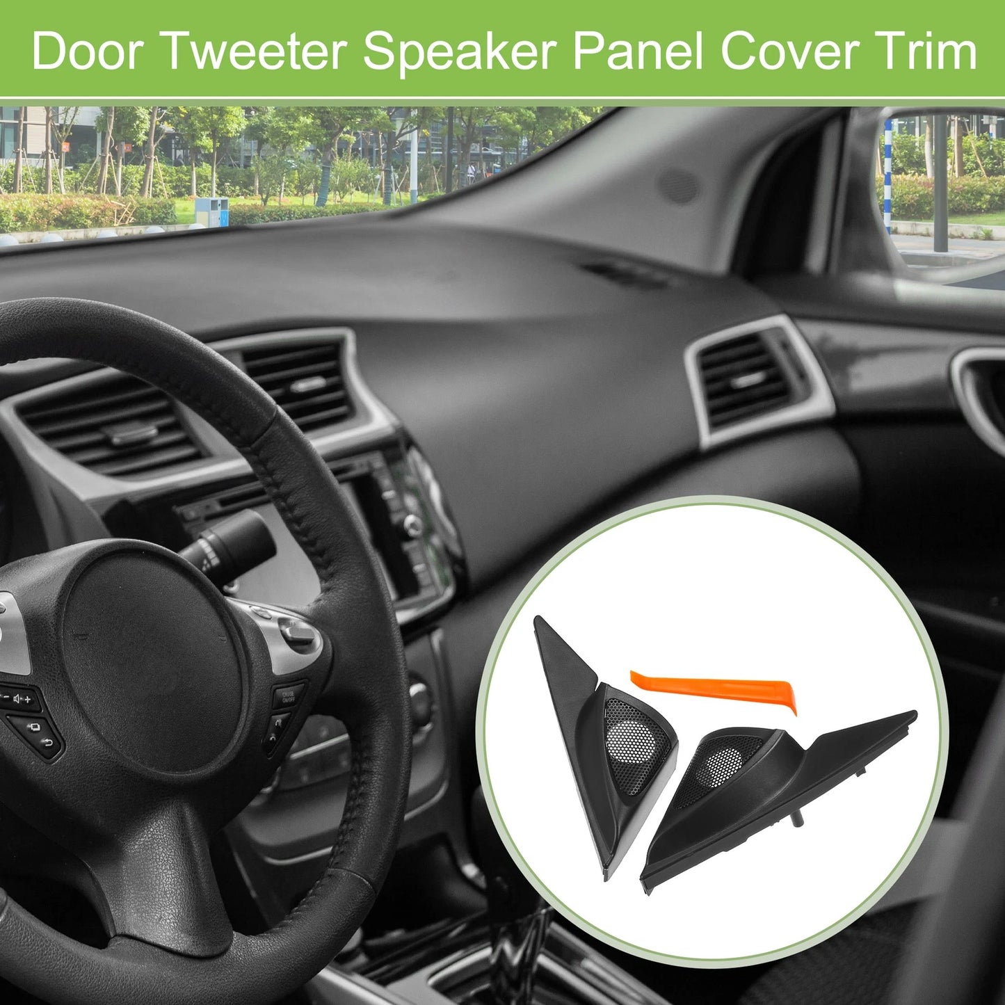 A Pillar Door Tweeter Speaker Cover Trim for Mazda 6 (2003-2008) Black