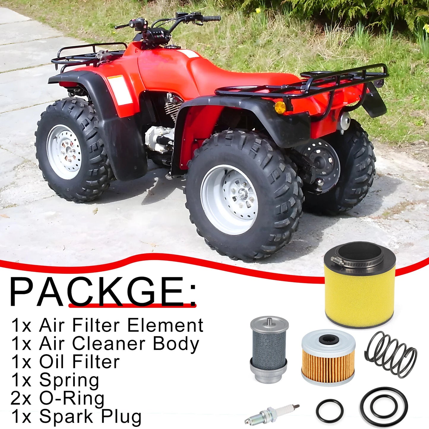 Air Oil Filter Cleaner for Honda Fourtrax 300 TRX300 FW 2x4/4x4 1988-2000