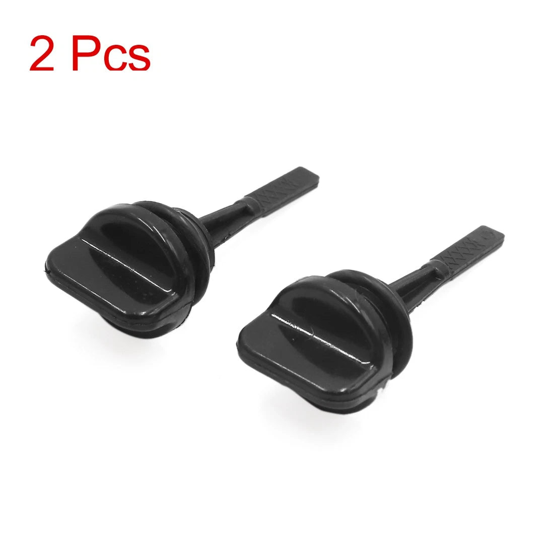 2 x Black Plastic Motorcycle Engine Oil Tank Level Gauge Dipstick for JH70
