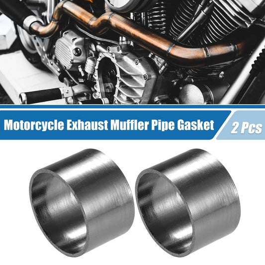 2 Pcs / 55mm OD / Motorcycle Exhaust Muffler Pipe Gasket Seal Silencer Connector for Make Model