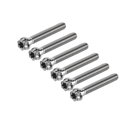 6pcs M10x60mm Titanium Torx Head Flange Screws for Motorcycle Bike