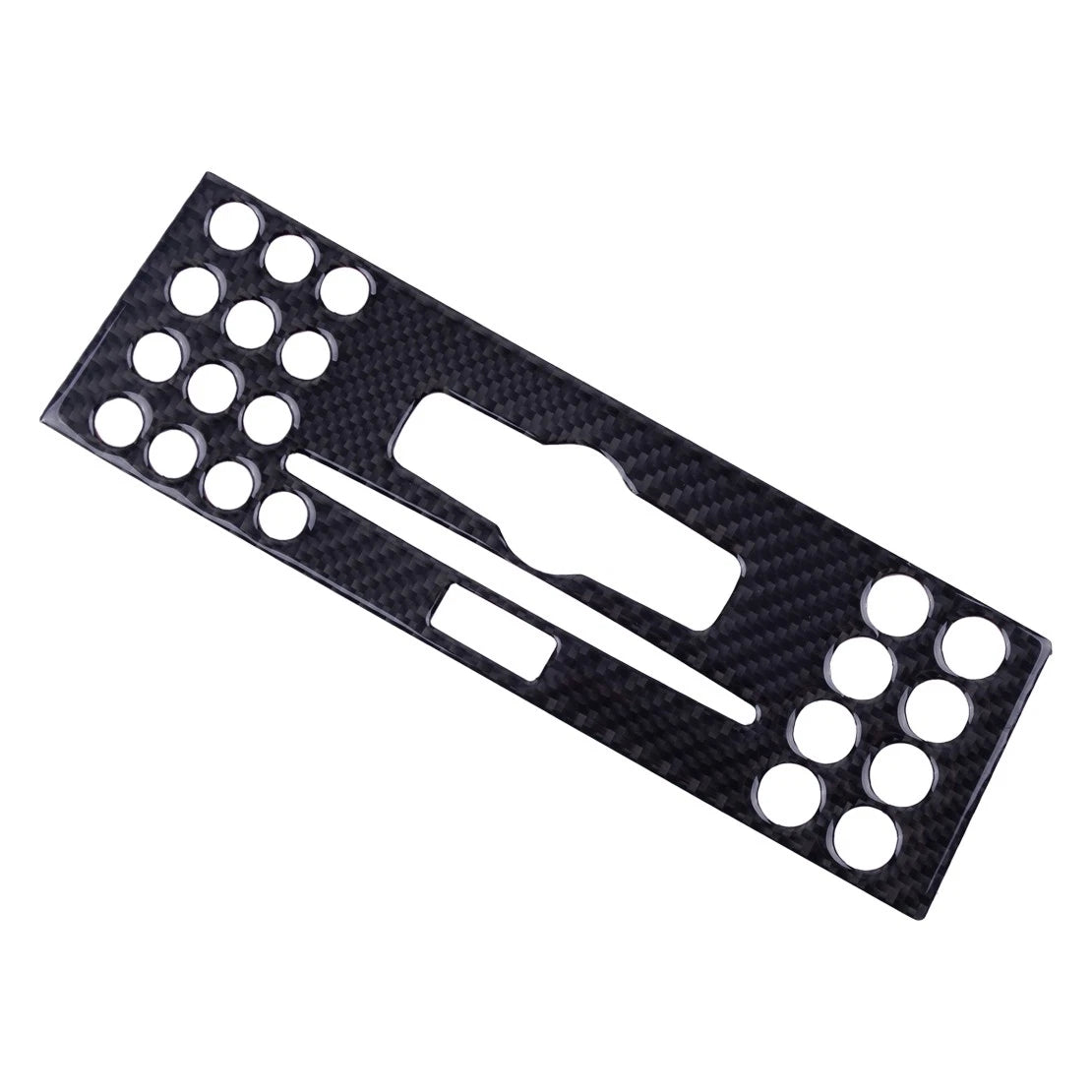 2 x Carbon Fiber Style Center Console CD Panel Covers for Benz W204 (2007-2010)
